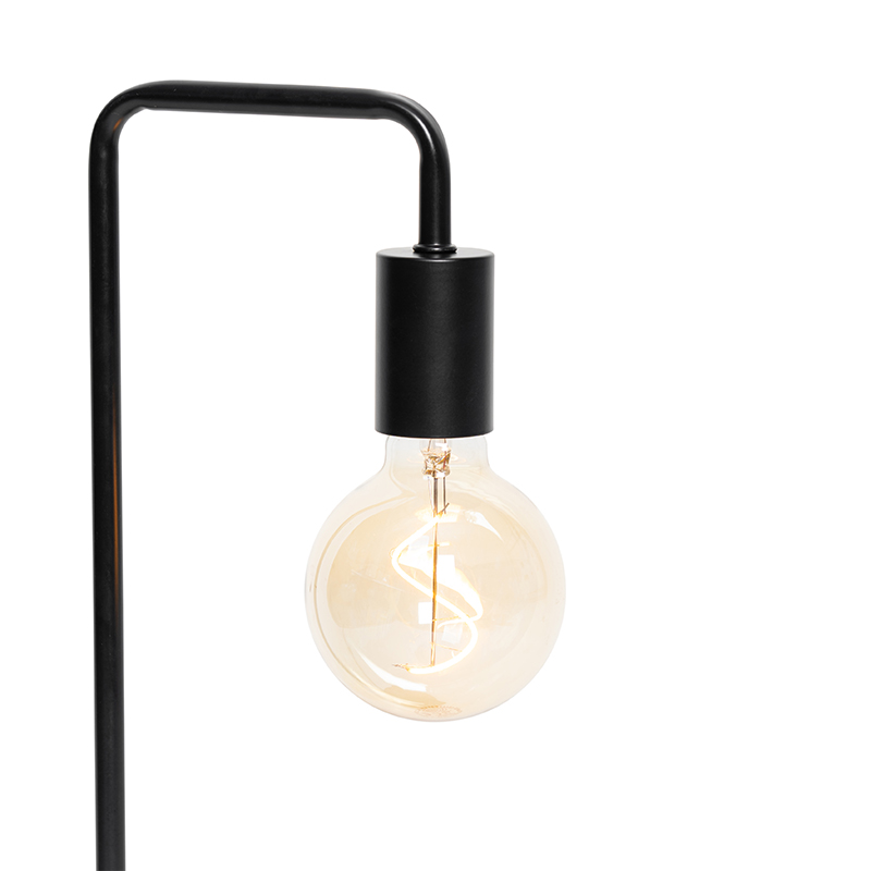 lampe de table noire moderne avec recharge sans fil - facil