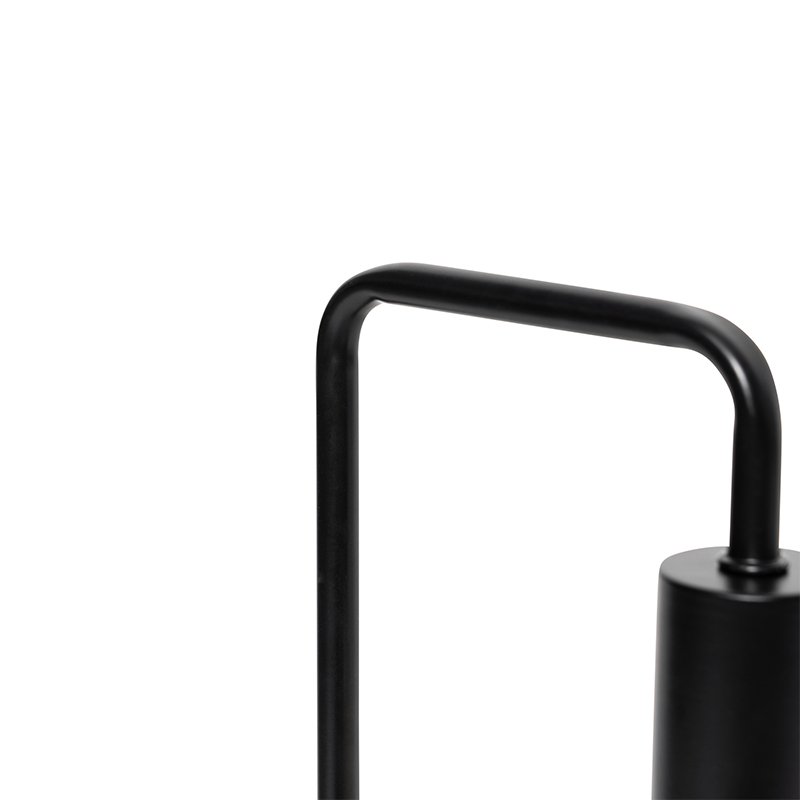 lampe de table noire moderne avec recharge sans fil - facil