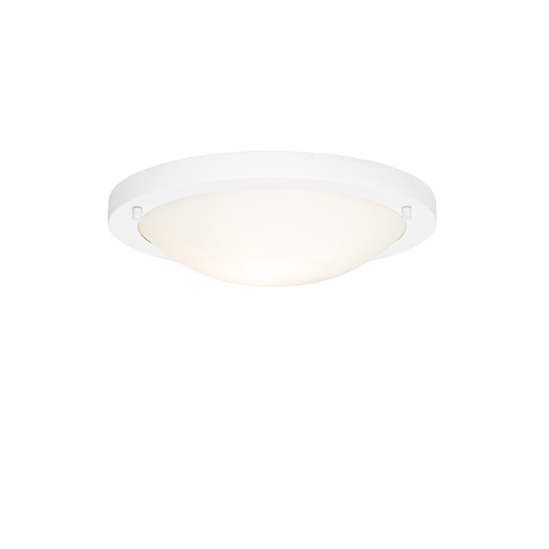 plafonnier moderne blanc 31 cm ip44 - yuma