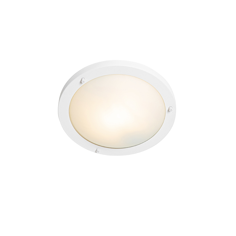 plafonnier moderne blanc 31 cm ip44 - yuma