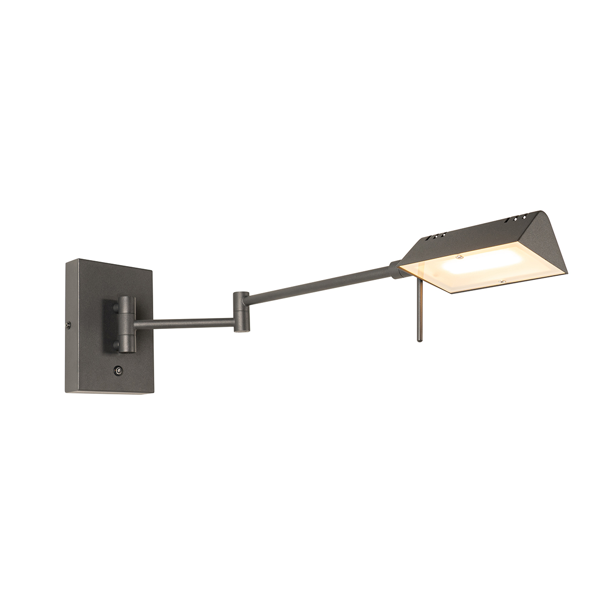 Design fali lámpa fekete, LED-del, érintőképernyős dimmerrel - Notia