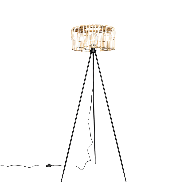 Keleti állólámpa állvány rattan - Maud