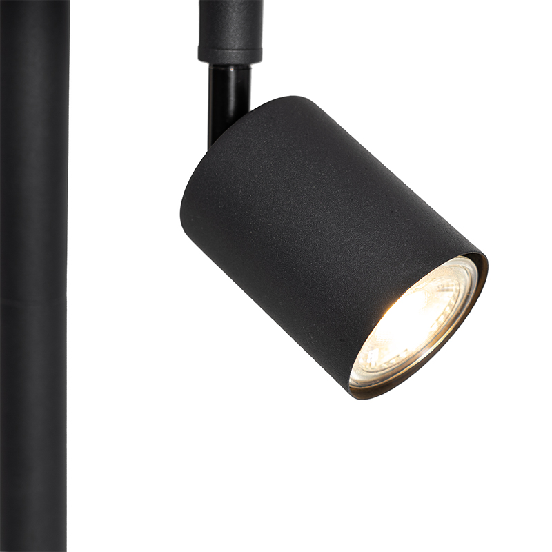 lampadaire noir avec intérieur doré et liseuse - jelena