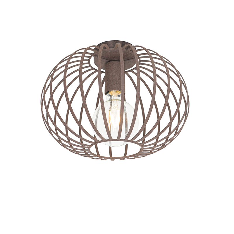 Dizajnové stropné svietidlo hrdzavohnedá 30 cm - Johanna