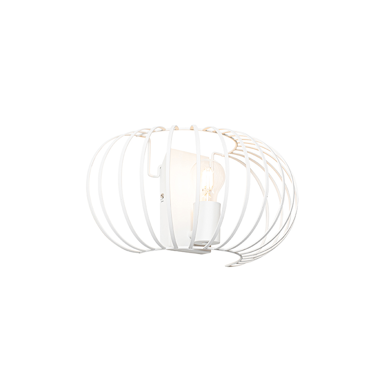 Dizajnové nástenné svietidlo biele 39 cm - Johanna
