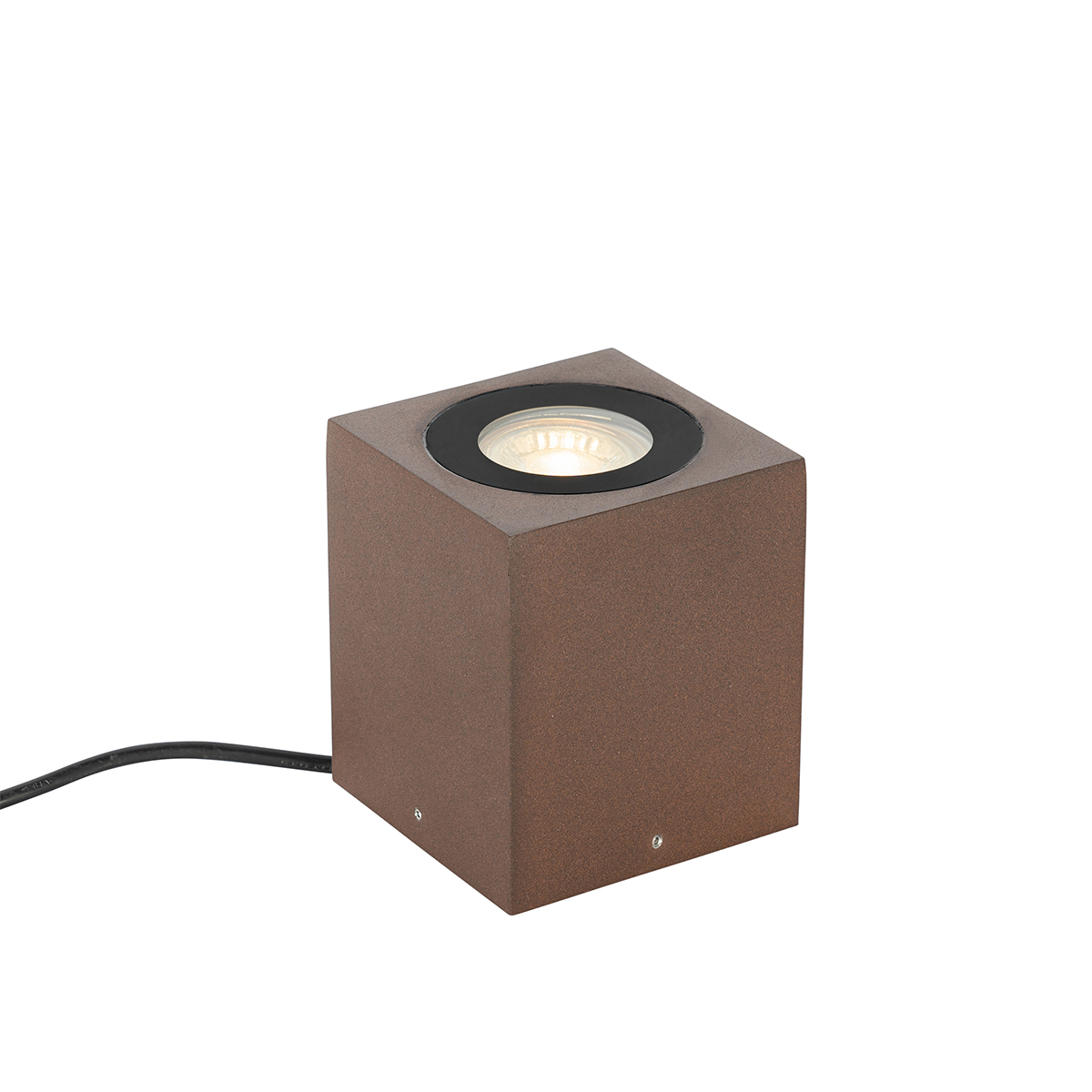 Priemyselné záhradné bodové svetlo hrdzavohnedé štvorcové IP65 - Lennard Priemyselné záhradné bodové svetlo hrdzavohnedé štvorcové IP65 - Lennard