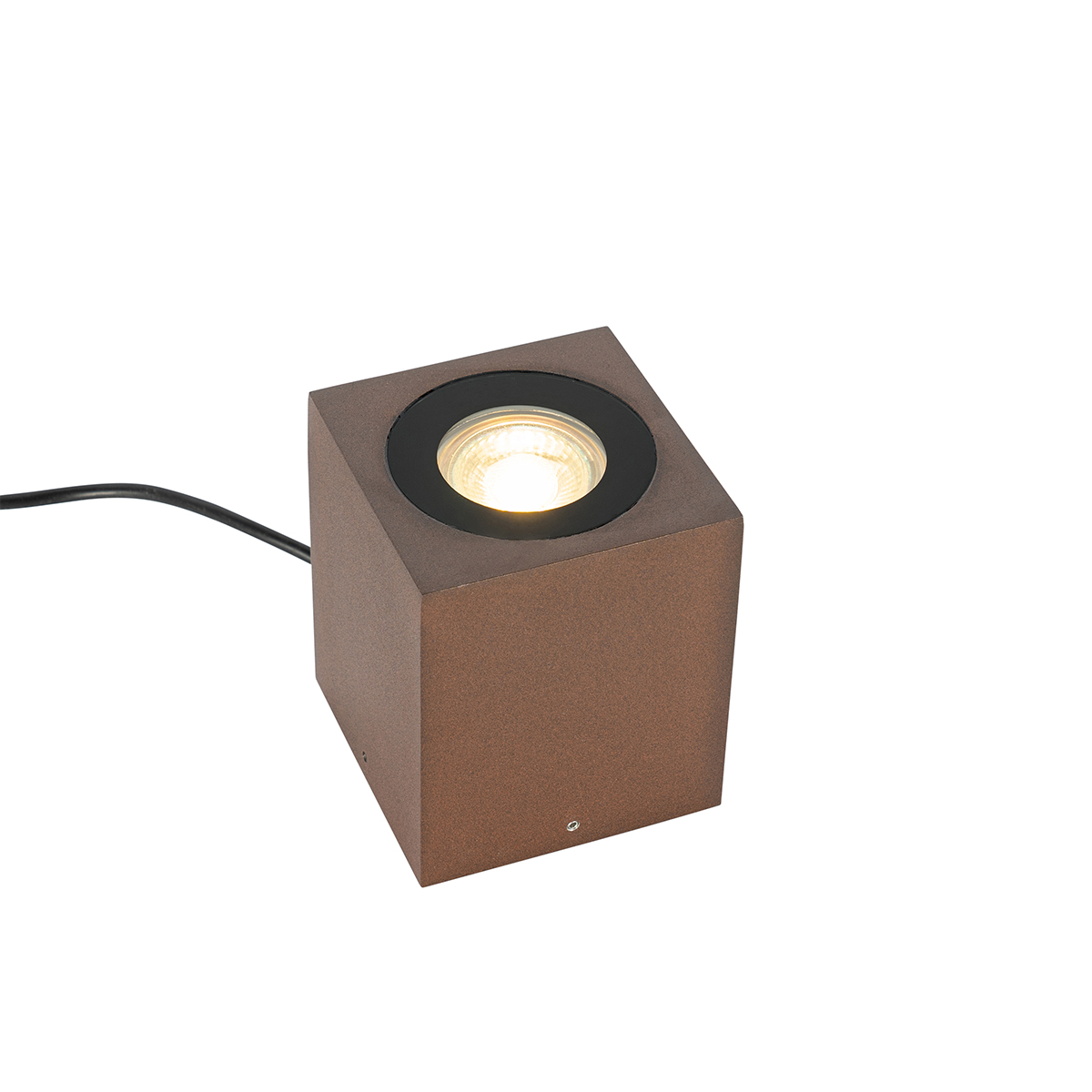 spot de jardin industriel marron rouille carré ip65 - lennard
