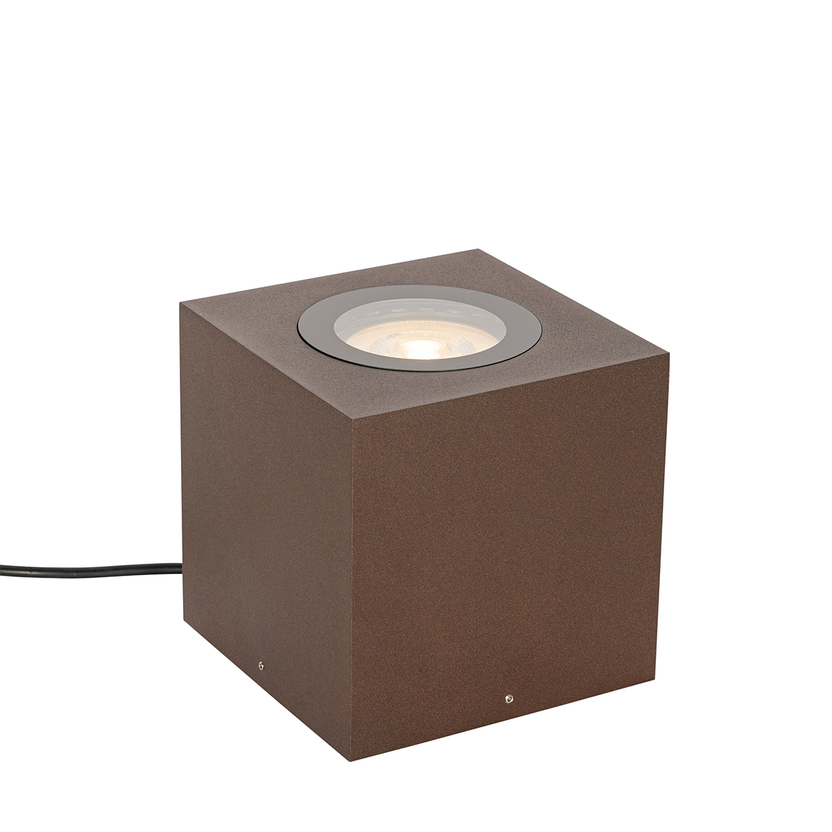 Priemyselné záhradné reflektorové svetlo hrdzavohnedé štvorcové IP65 AR111 - Lennard Priemyselné záhradné reflektorové svetlo hrdzavohnedé štvorcové IP65 AR111 - Lennard