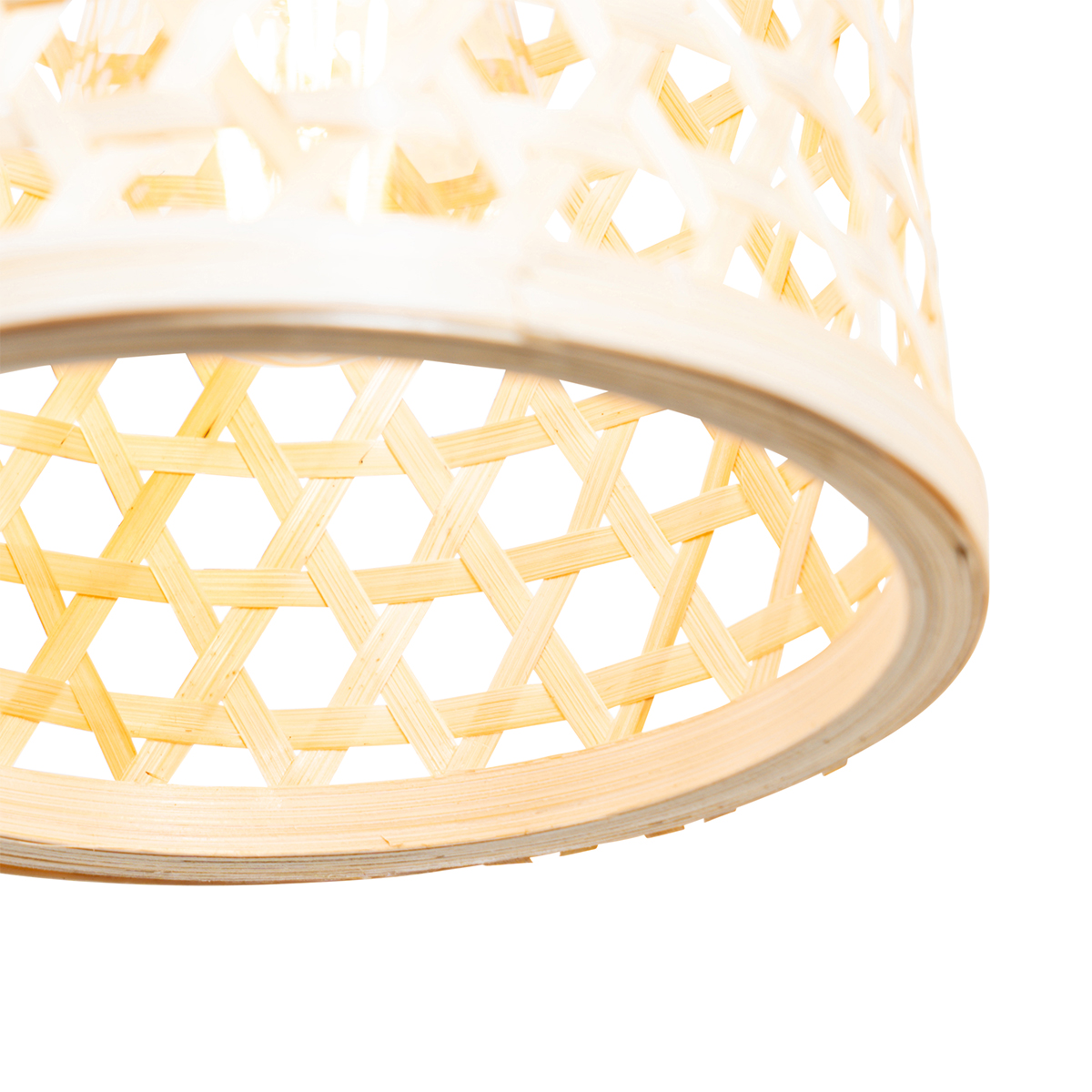 Oriental Pendant Light Black with Bamboo 3-Lights - Rayan