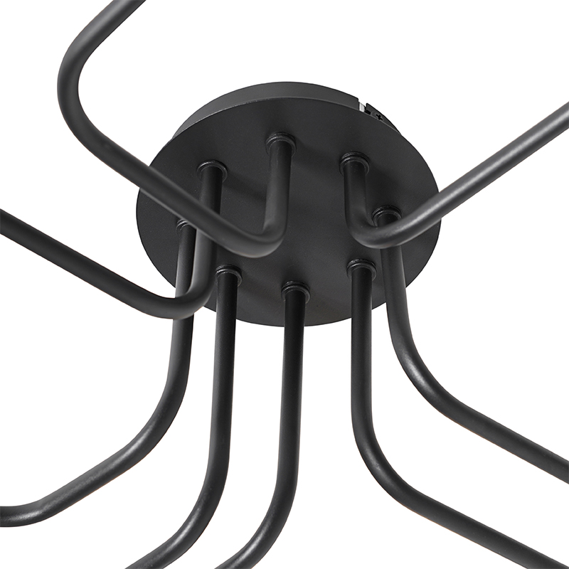 Design-Deckenleuchte schwarz 8-flammig - Facile