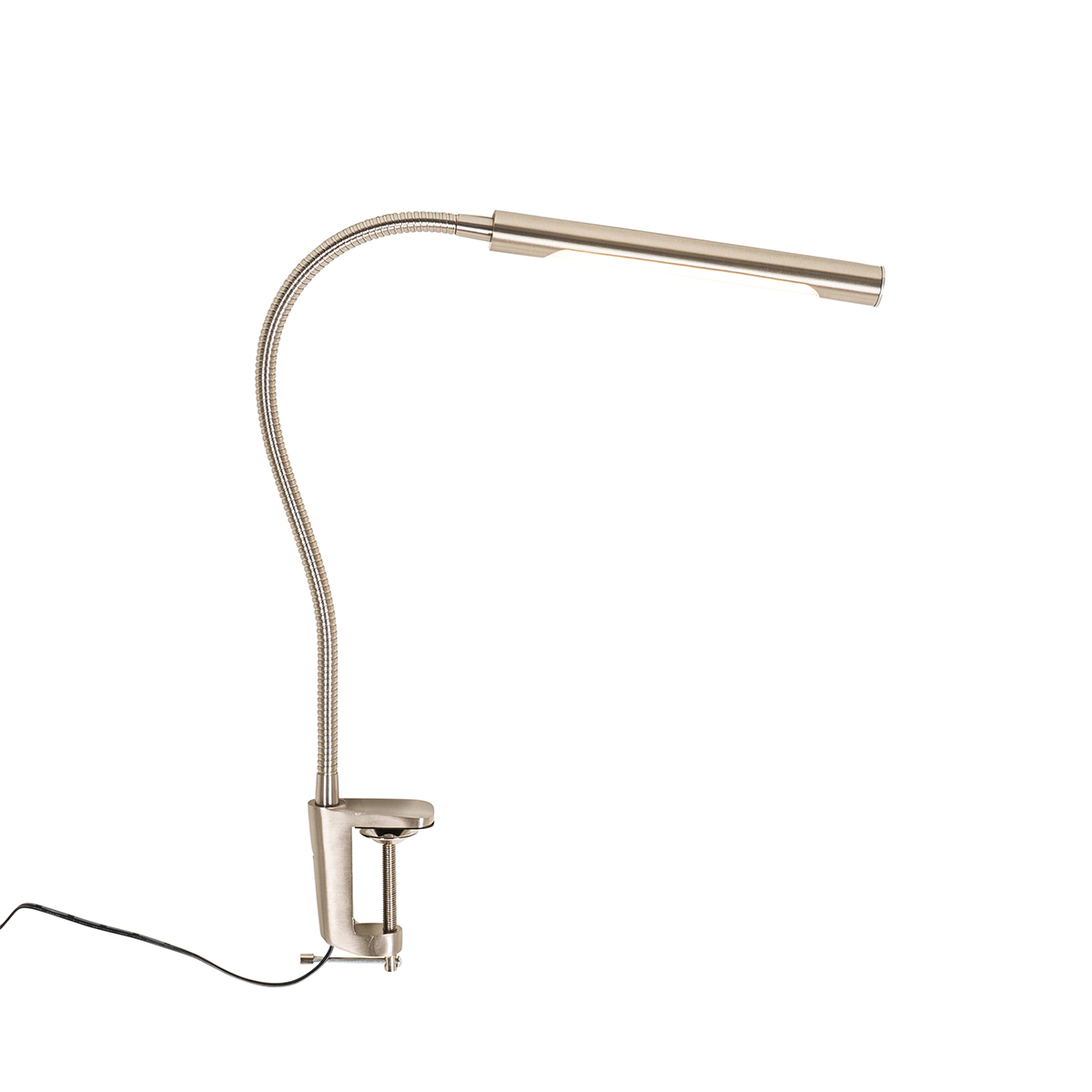 Lampă de birou cu clemă din oțel, inclusiv LED cu dimmer tactil - Lionard