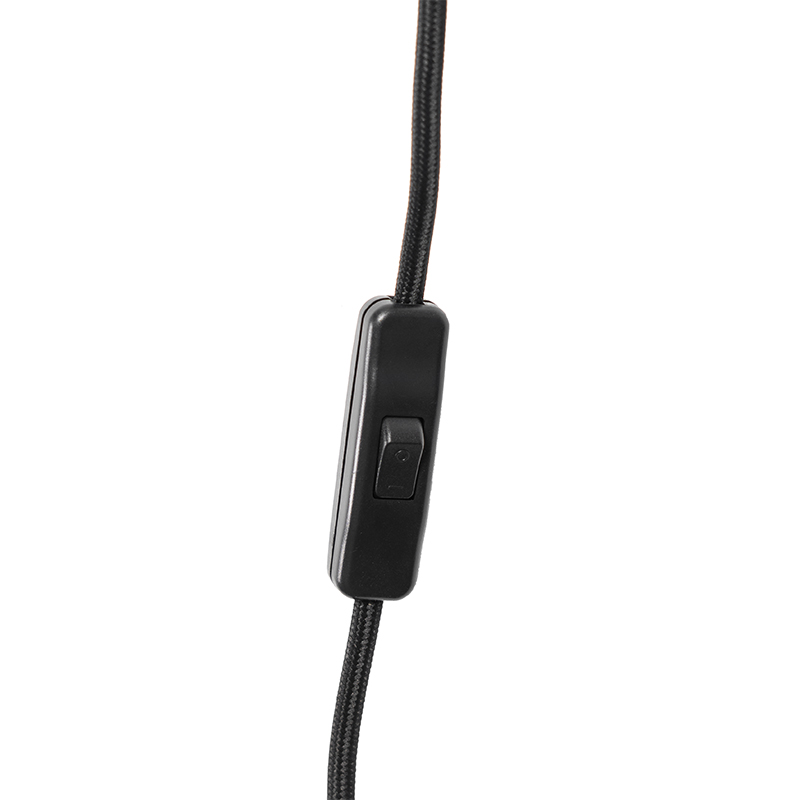 Lámpara de pared oriental de bambú 35 cm con enchufe - Rina