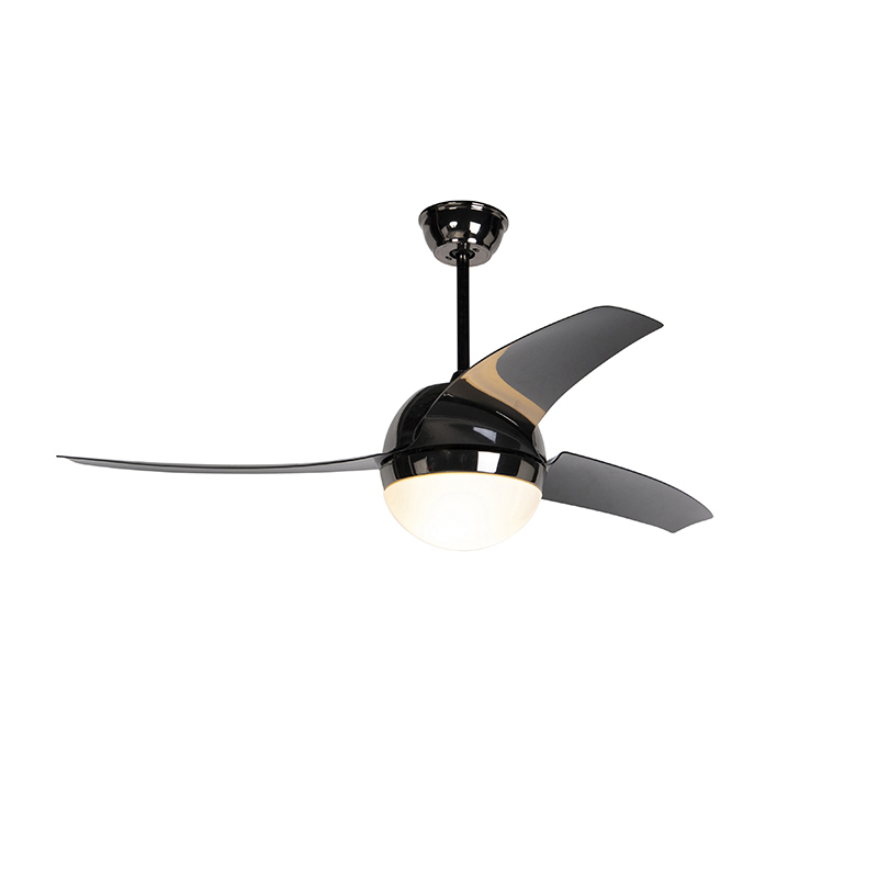 Ventilator de tavan negru-crom cu telecomandă - Bora 52