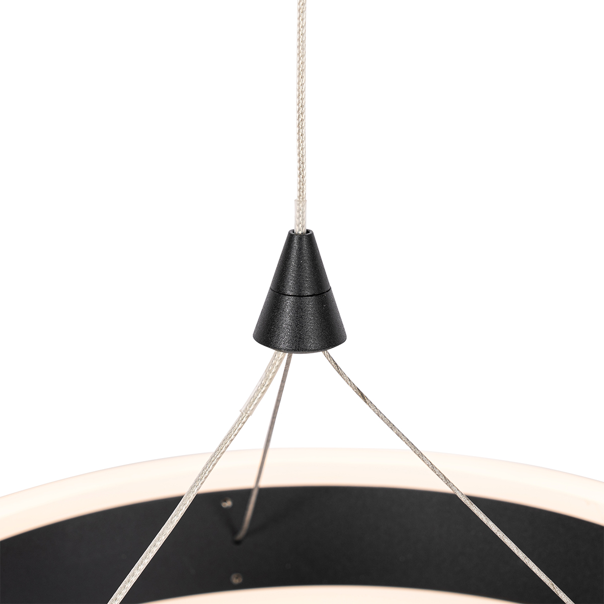 Lampada a sospensione nera oblunga incl. LED dimmerabile a 3 livelli 3 luci - Lyani