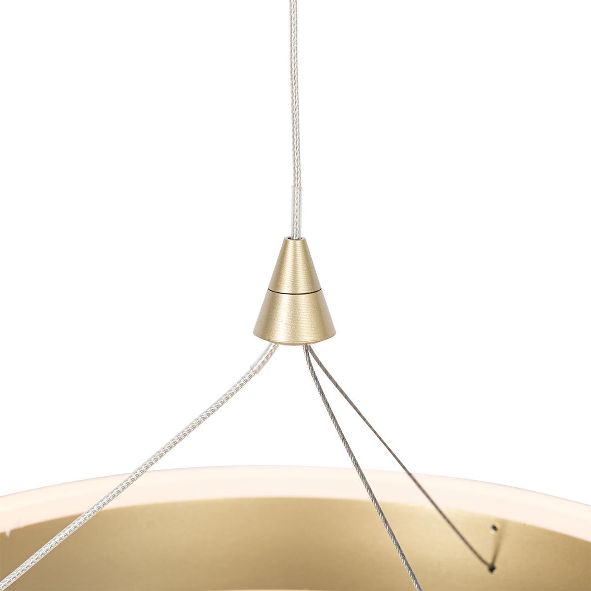 Lampada a sospensione in ottone rettangolare incl. LED dimmerabile a 3 livelli 3 luci - Lyani