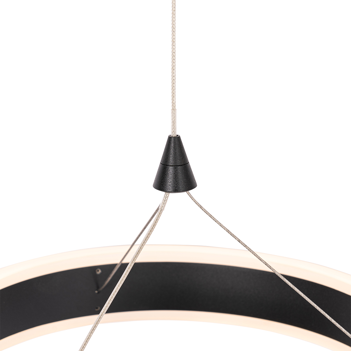 Hängelampe schwarz rund inkl. LED 3-stufig dimmbar 3-Licht - Lyani