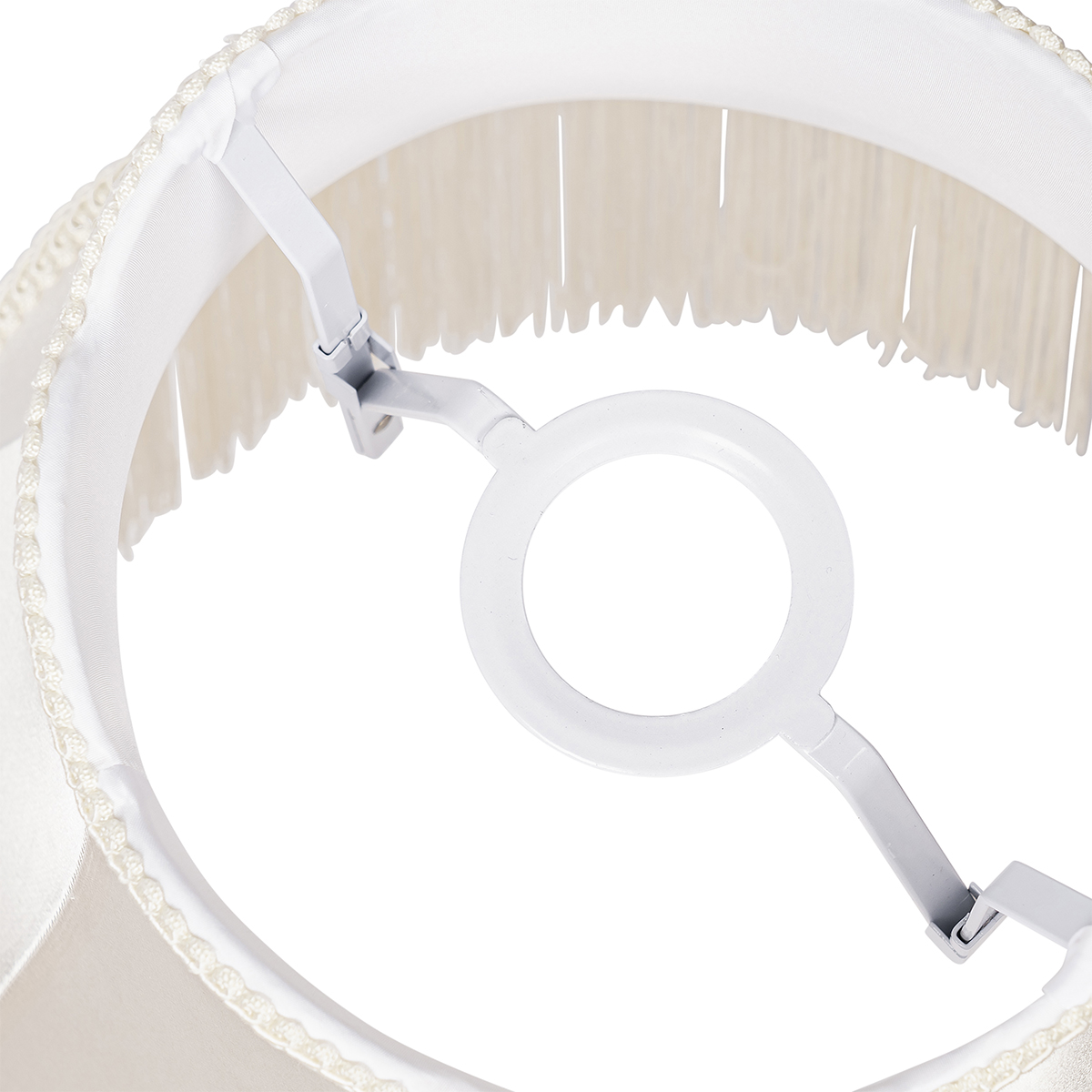 QAZQA Retro/Vintage Textil Pantalla De Tela Crema 30 Cm - Granny , 12 Pantalla de tela crema 30 cm - Granny