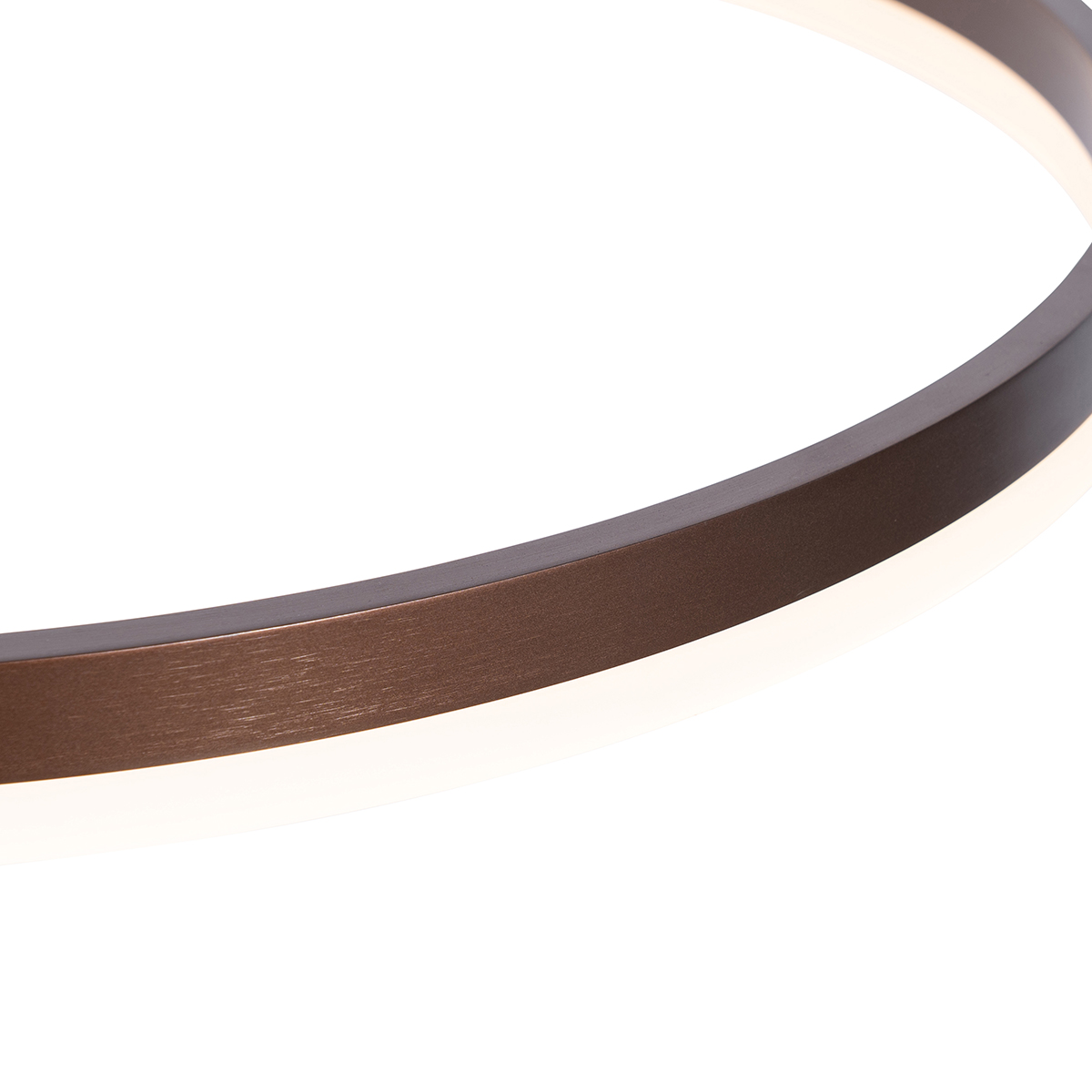 Lampada a sospensione bronzo scuro 60 cm incl. LED dimmerabile a 3 livelli - Anello