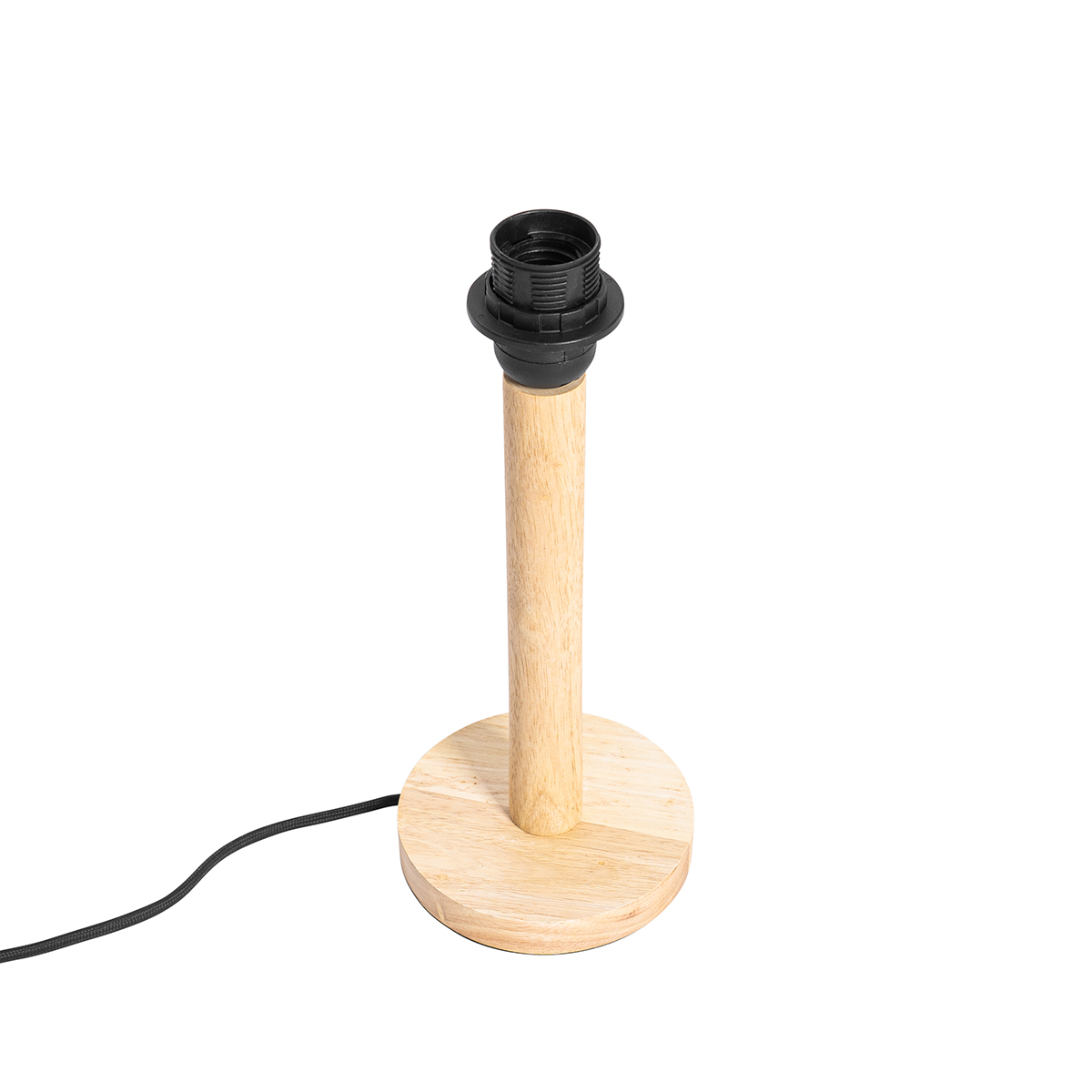 Lampada da tavolo rustica in legno senza paralume - Mels