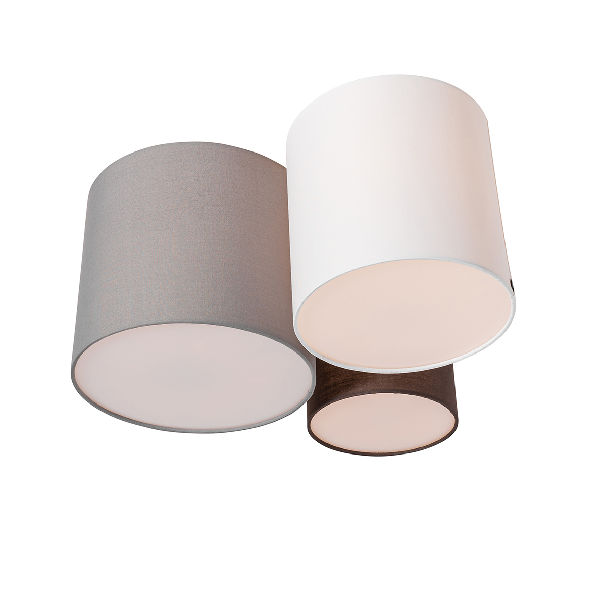 Ceiling Light White Grey and Brown 3-Light - Multidrum