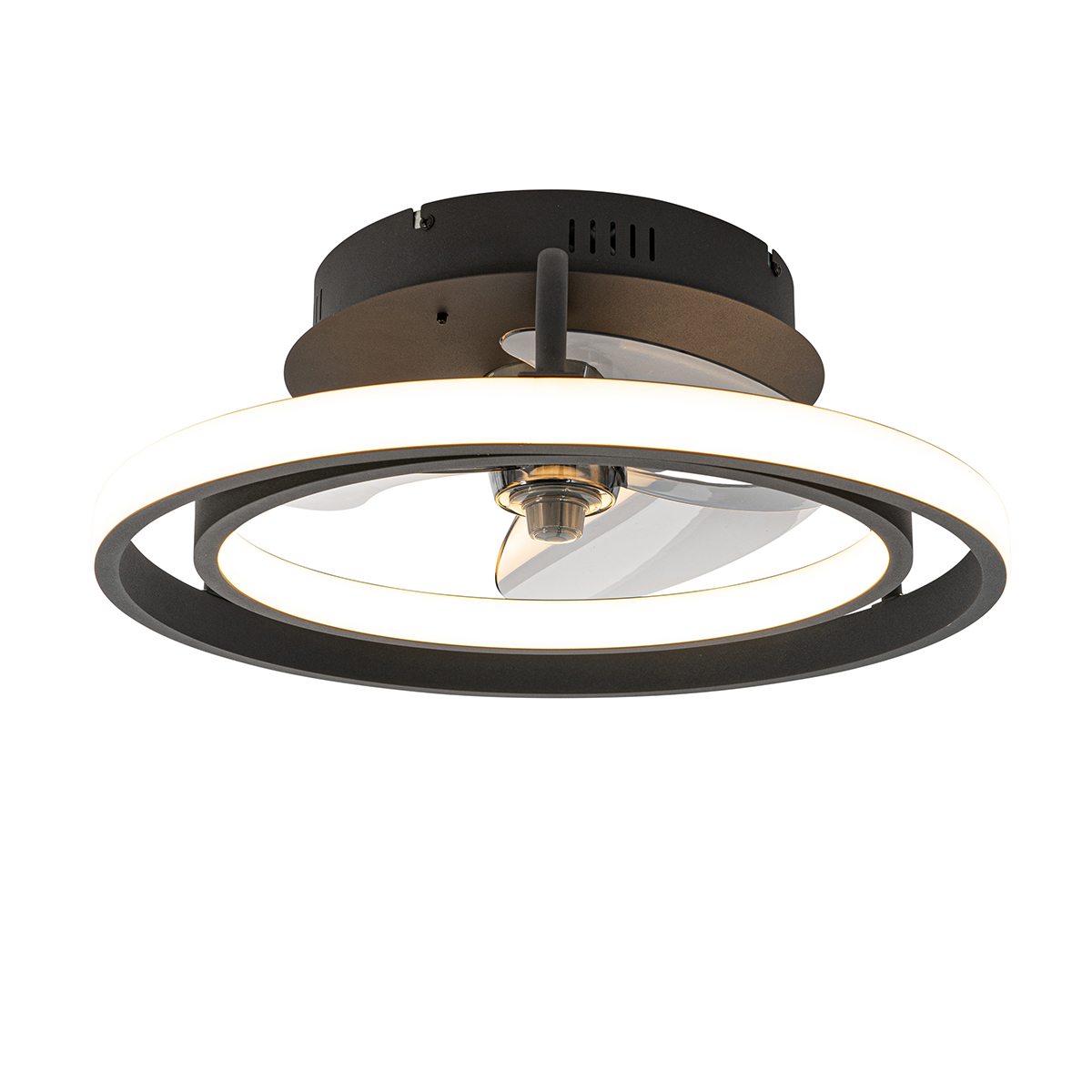 Deckenventilator schwarz 46,5 cm inkl. LED mit Fernbedienung - Kees