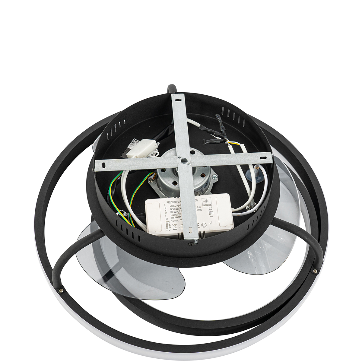 Deckenventilator schwarz 46,5 cm inkl. LED mit Fernbedienung - Kees