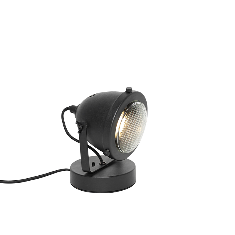 Lampe de table industrielle noire 18 cm - Emado