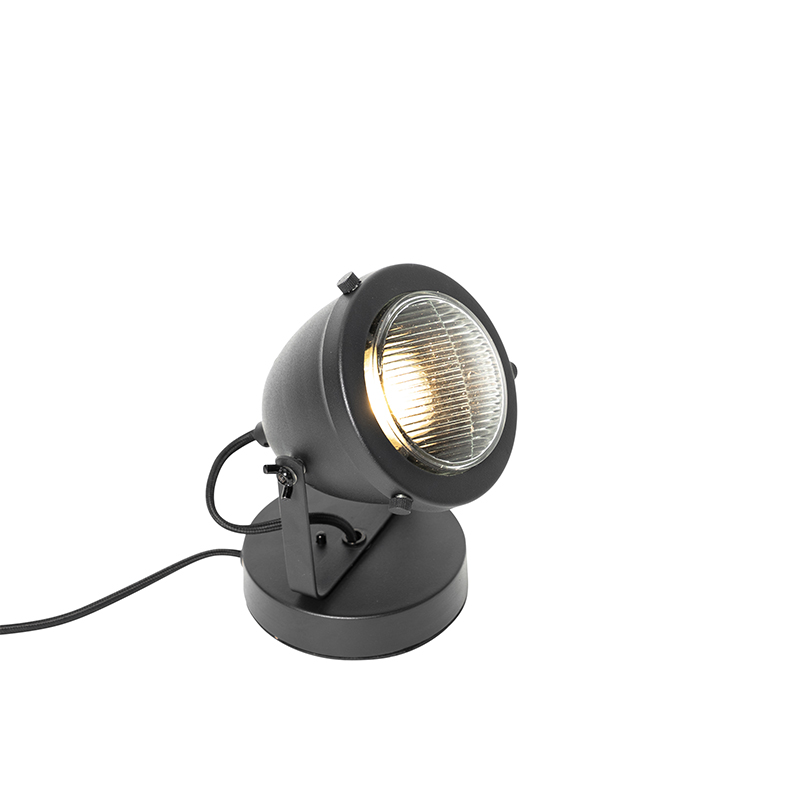 Lampe de table industrielle noire 18 cm - Emado