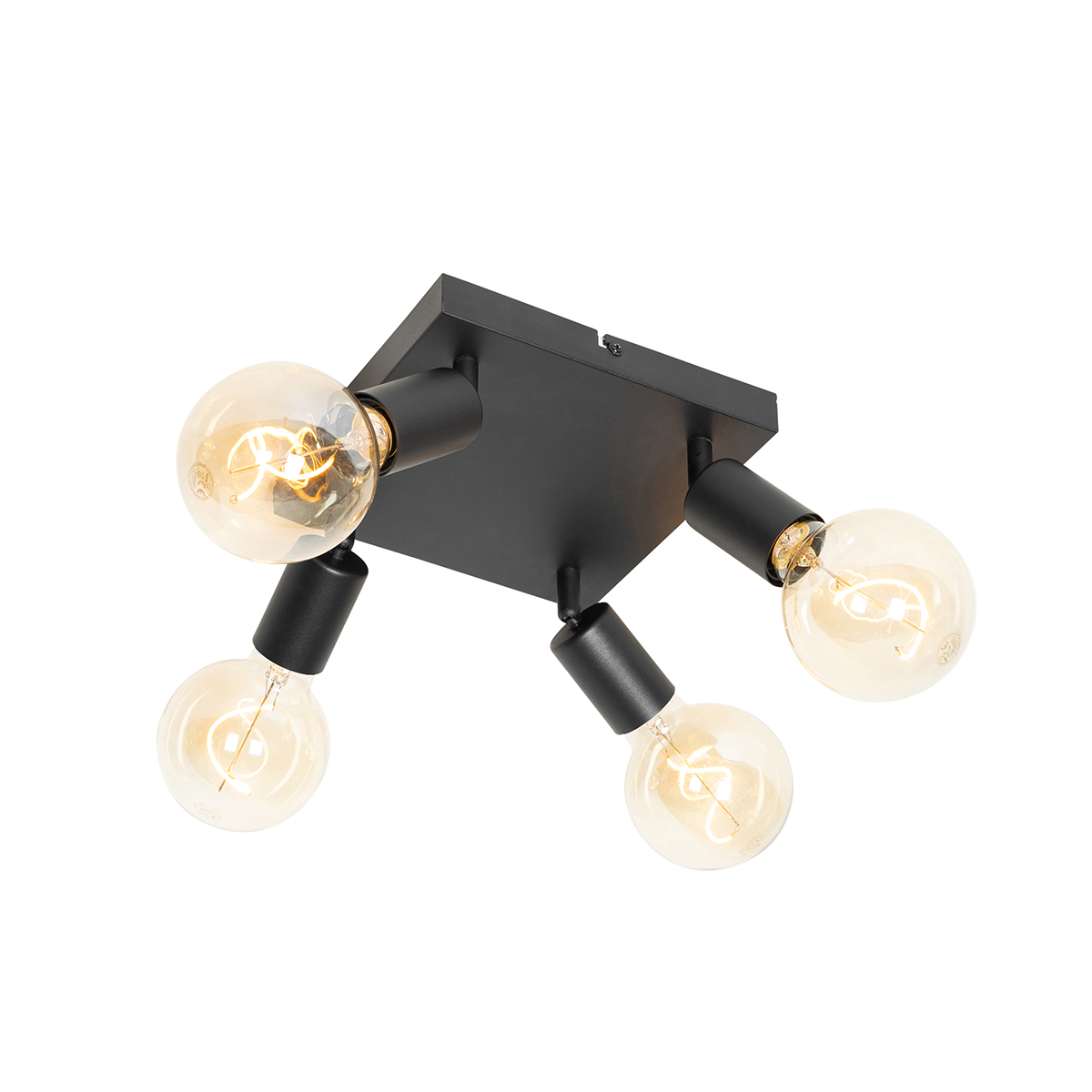 Moderné bodové svetlo čierne štvorcové 4-svetlo - Facil