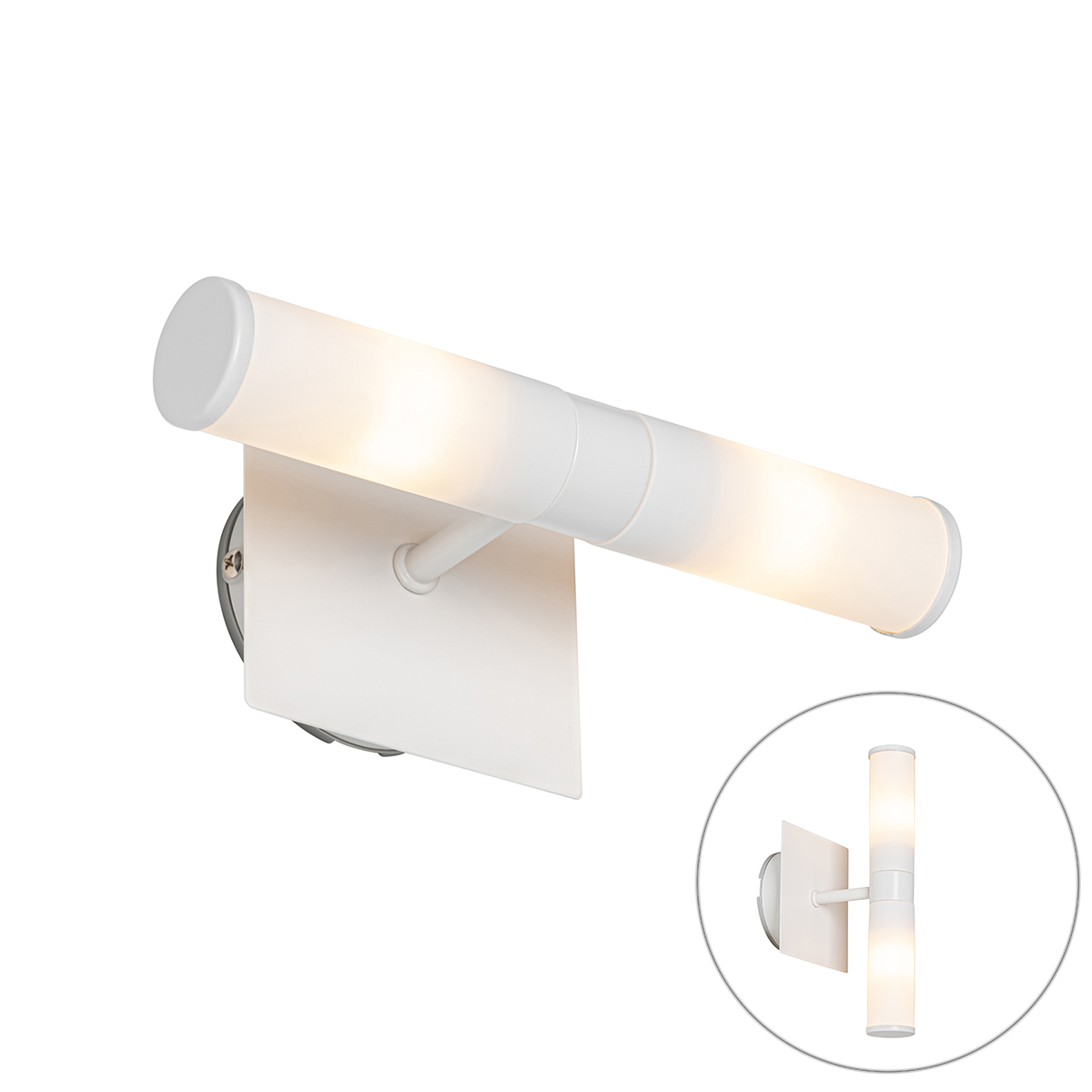 Levně Moderní koupelnové nástěnné svítidlo bílé IP44 2-světlo - Vana