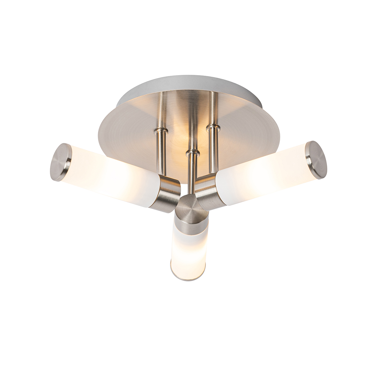 plafonnier de salle de bain moderne en acier 3 lumières ip44 - bath