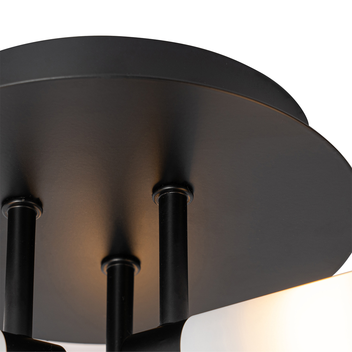 Modern Bathroom Ceiling Light Black 3-Light IP44 - Bath