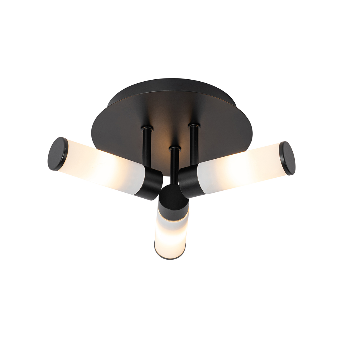 Plafón moderno para baño negro 3-luces IP44 - Bath
