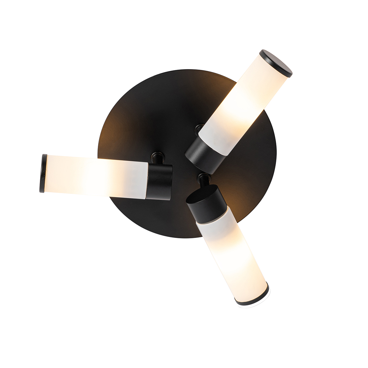 Plafón moderno para baño negro 3-luces IP44 - Bath