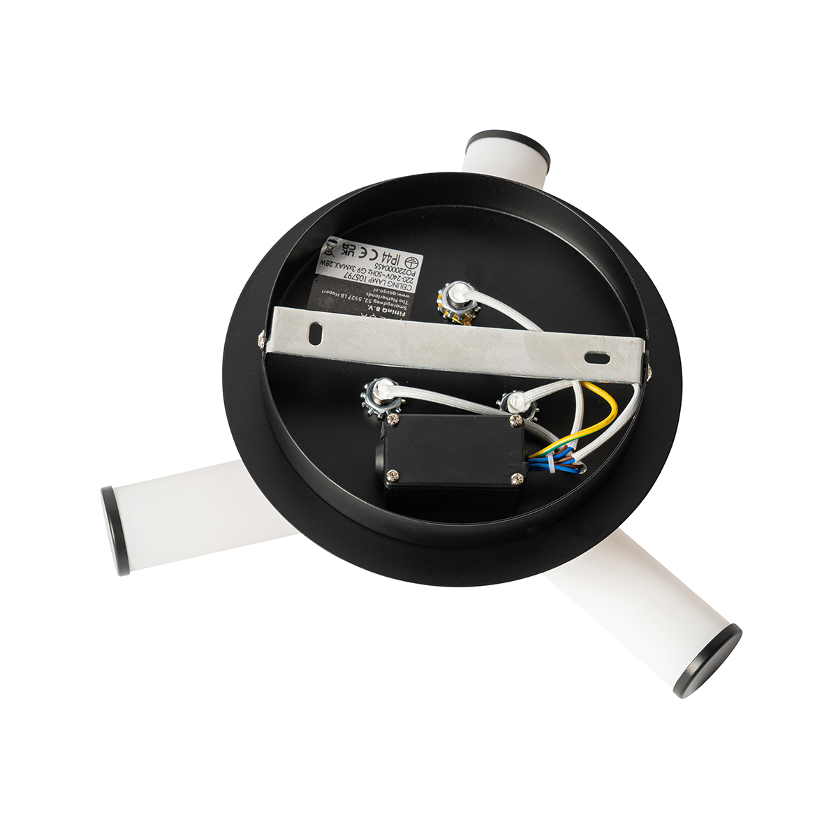 Plafón moderno para baño negro 3-luces IP44 - Bath