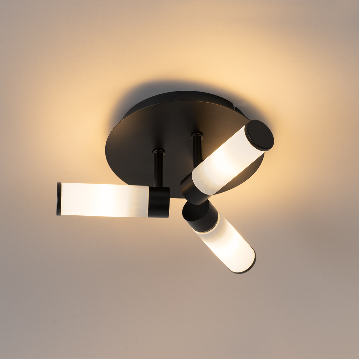 Plafón moderno para baño negro 3-luces IP44 - Bath