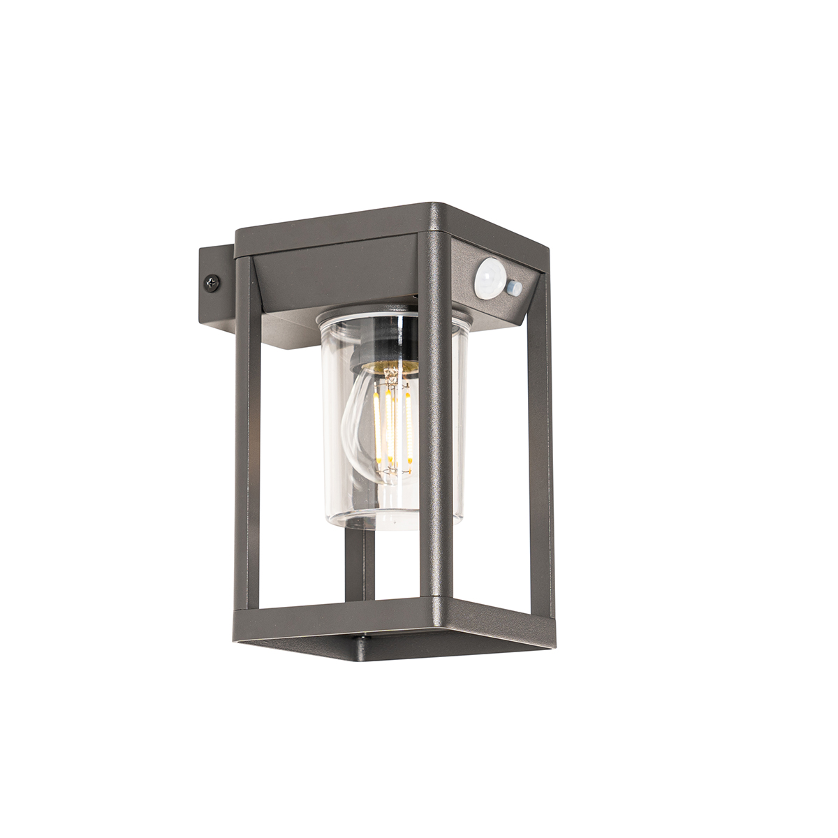 Vonkajšia nástenná lampa tmavosivá vrátane LED a stmievateľného svetla na solárny pohon - Sonne