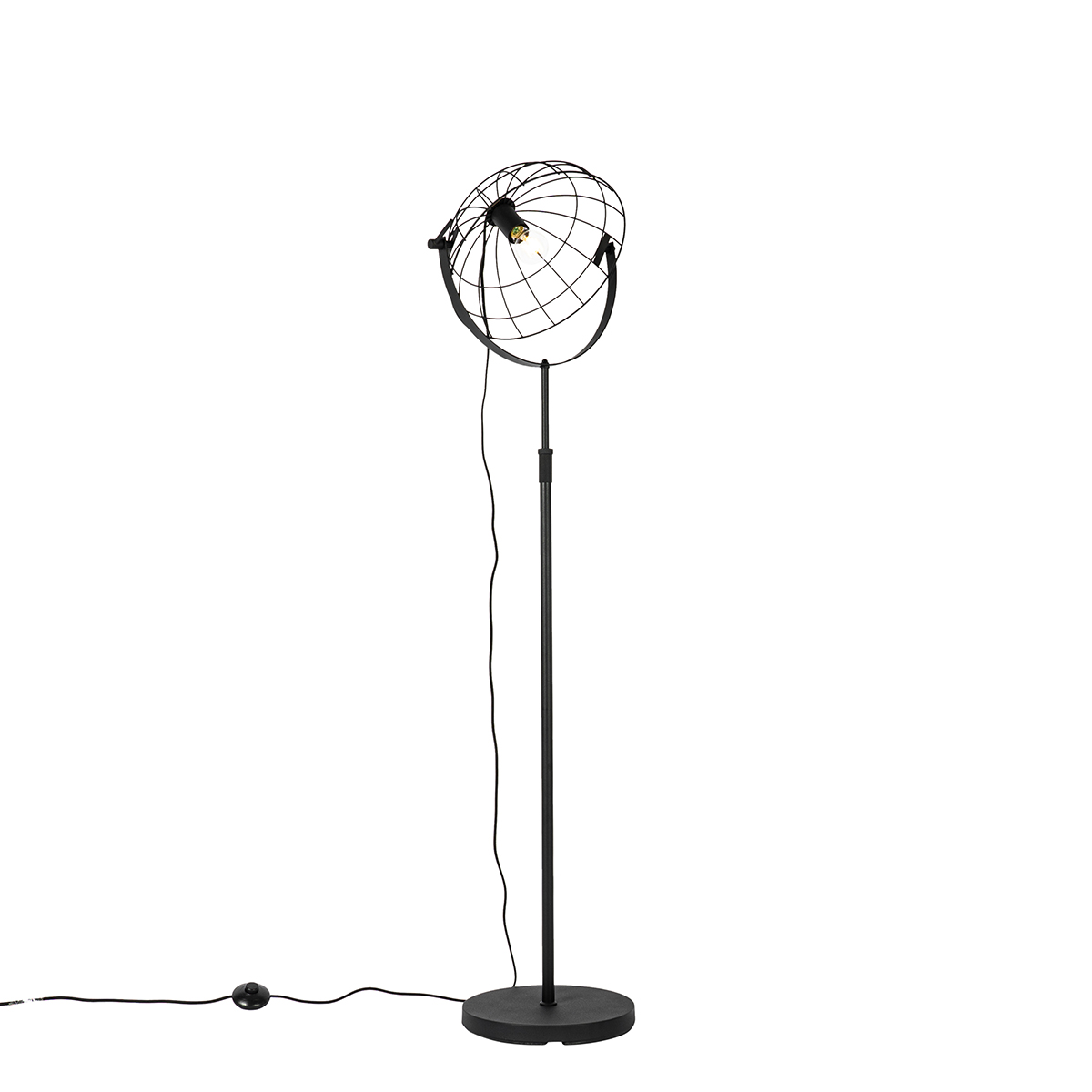 lampadaire industriel noir 35 cm orientable - hanze