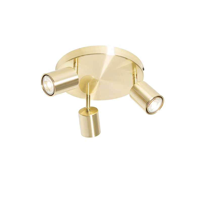 Moderné stropné svietidlo mosadzné nastaviteľné okrúhle 3-svetlo - Java