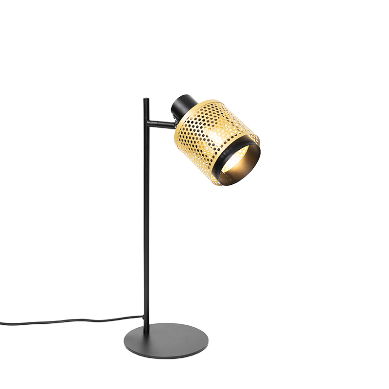 Ipari asztali lámpa fekete arannyal - Kayden