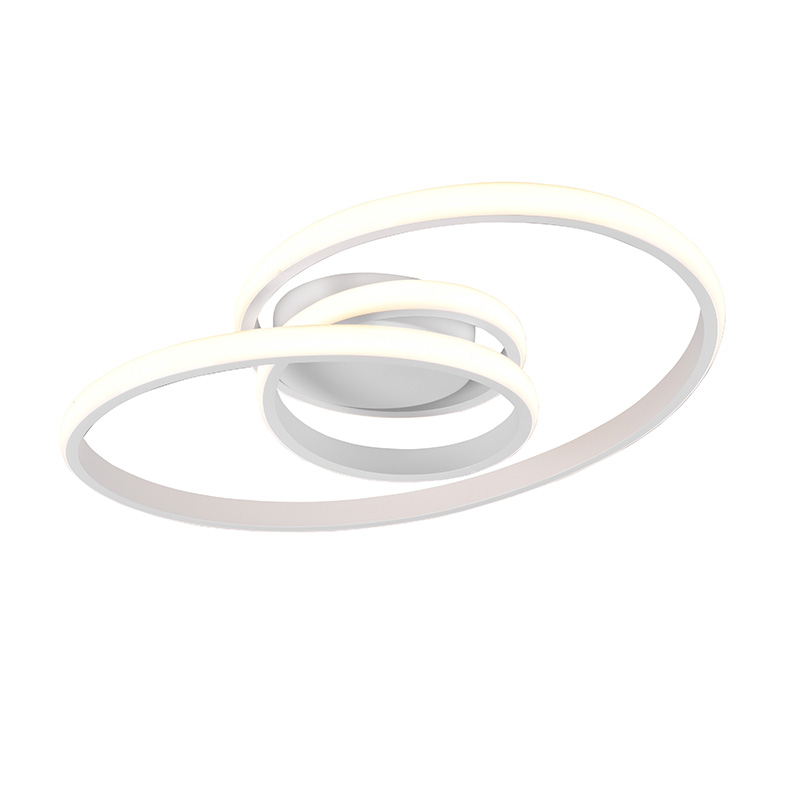E-shop Dizajnové stropné svietidlo biele vrátane LED 3-stupňovo stmievateľné - Levi