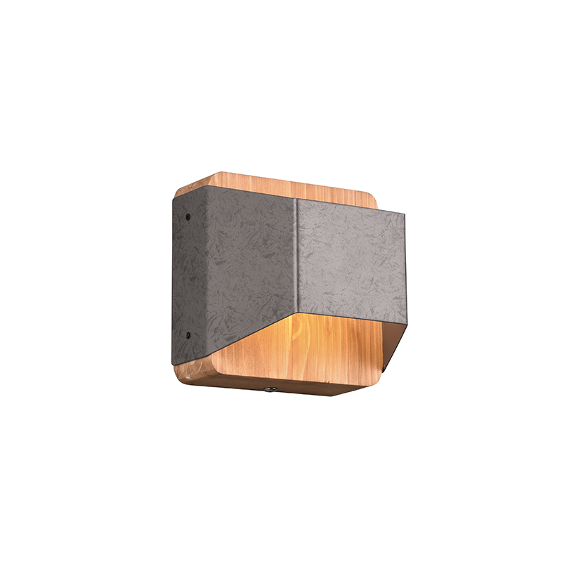 Wandlamp staal 12 cm incl. LED 3-staps dimbaar - Tyko