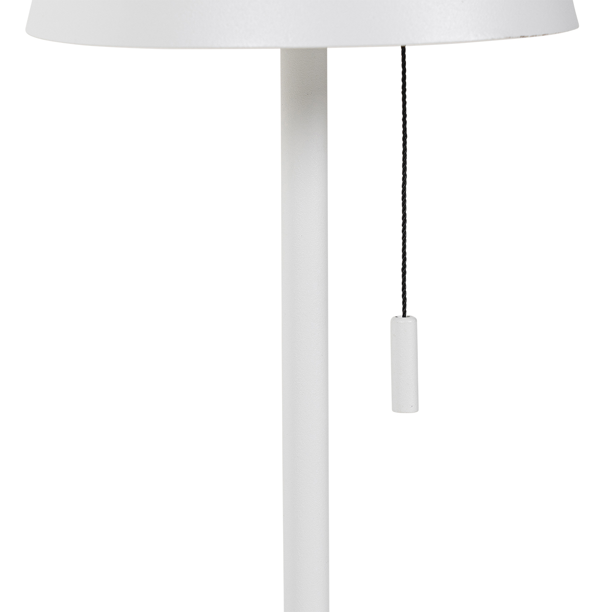 lampe de table d'extérieur blanche avec led dimmable en 3 étapes rechargeable et solaire - ferre