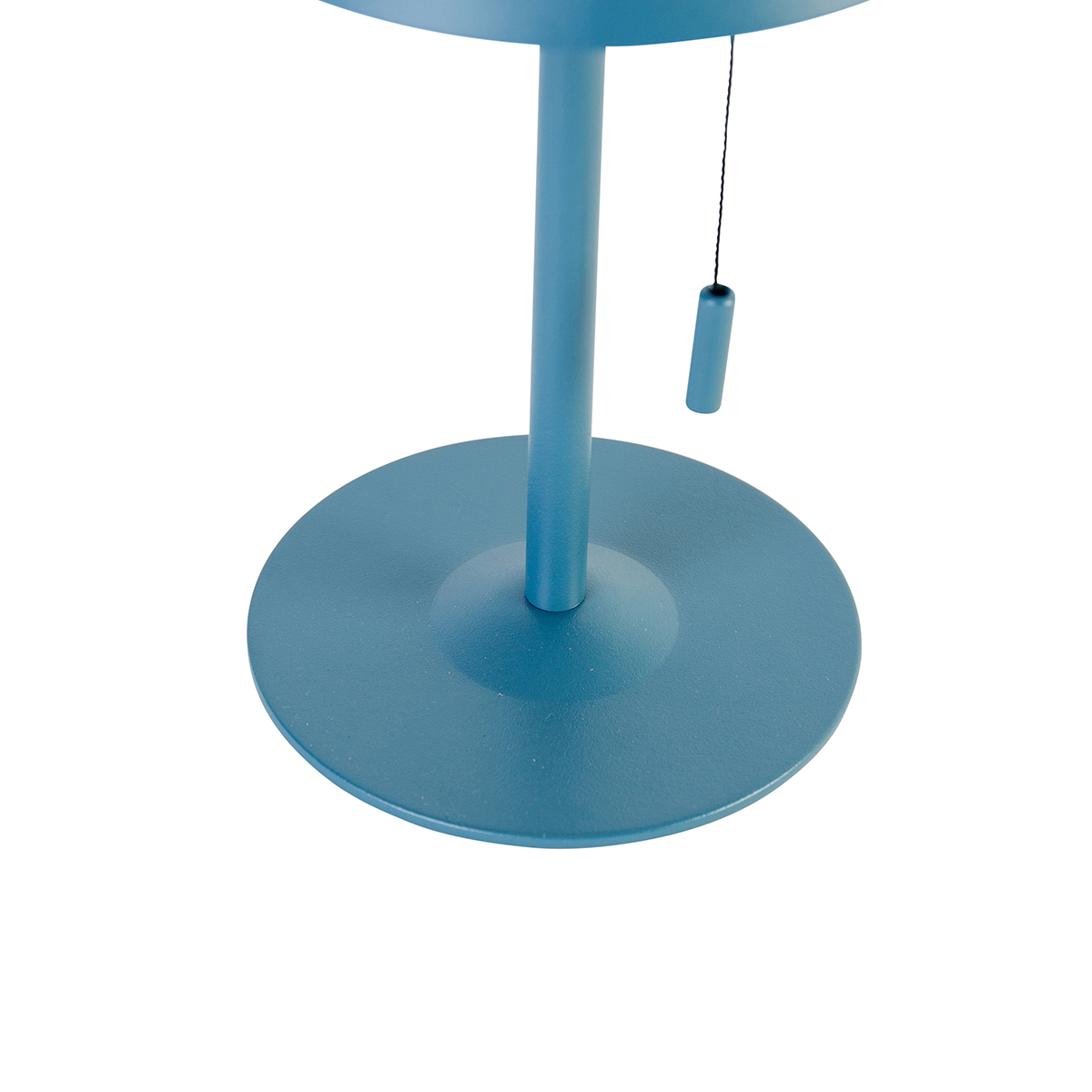 lampe de table d'extérieur bleue avec led dimmable en 3 étapes rechargeable et solaire - ferre