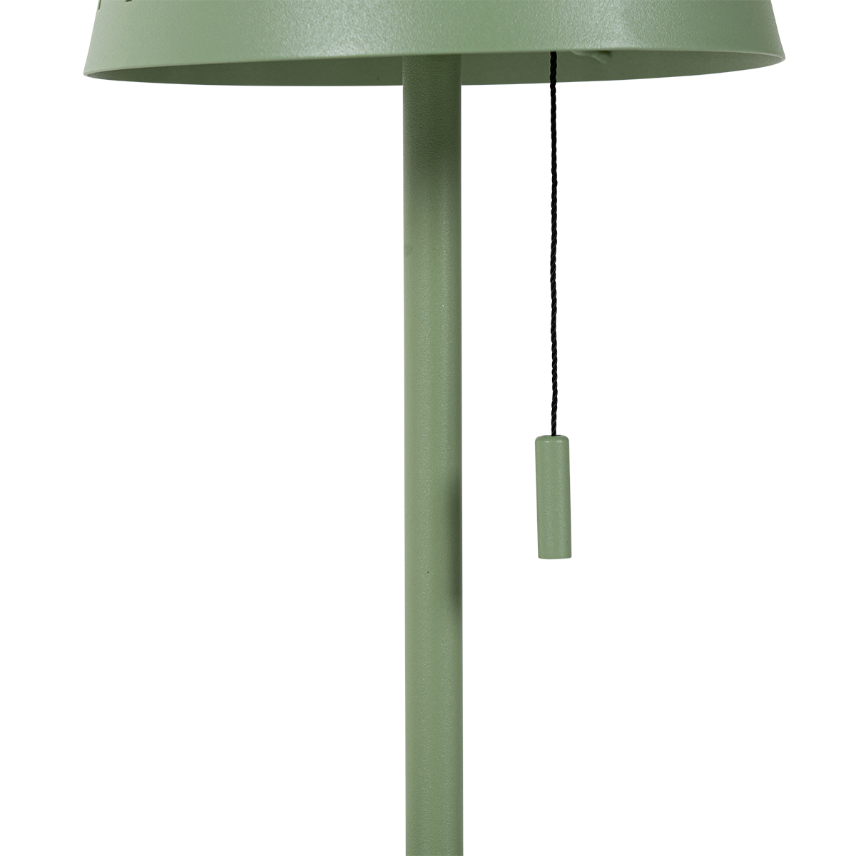 lampe de table d'extérieur verte avec led dimmable en 3 étapes rechargeable et solaire - ferre