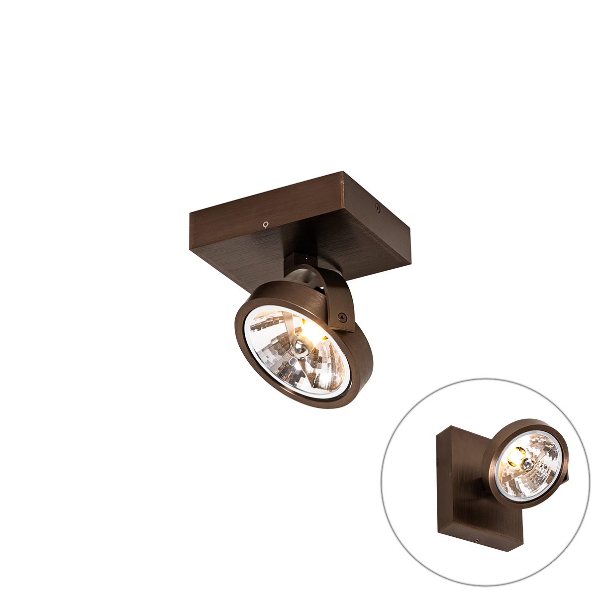 Dizajnové bodové svetlo tmavo bronzové otočné a naklápateľné - Go