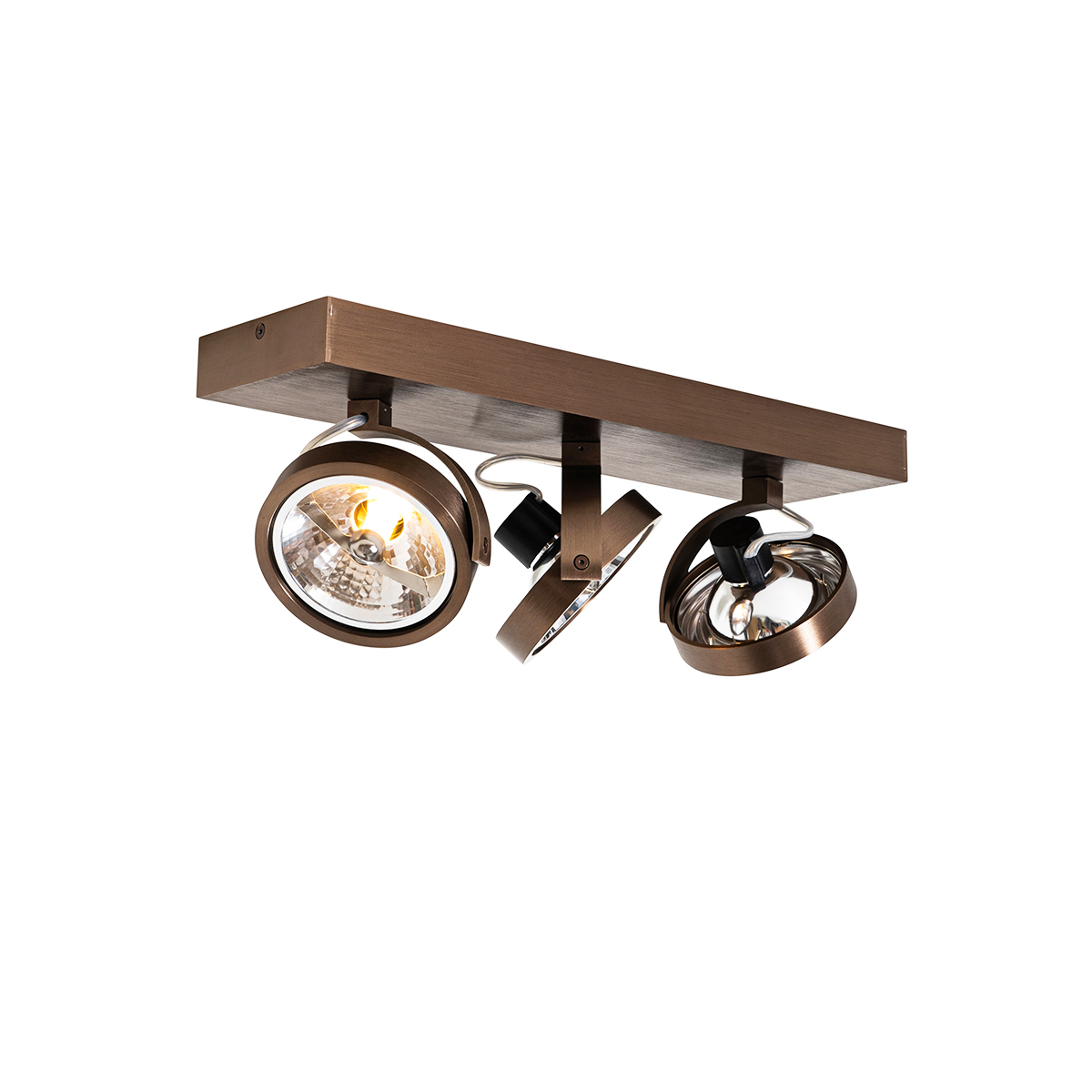 spot design bronze foncé orientable 3 lumières - go