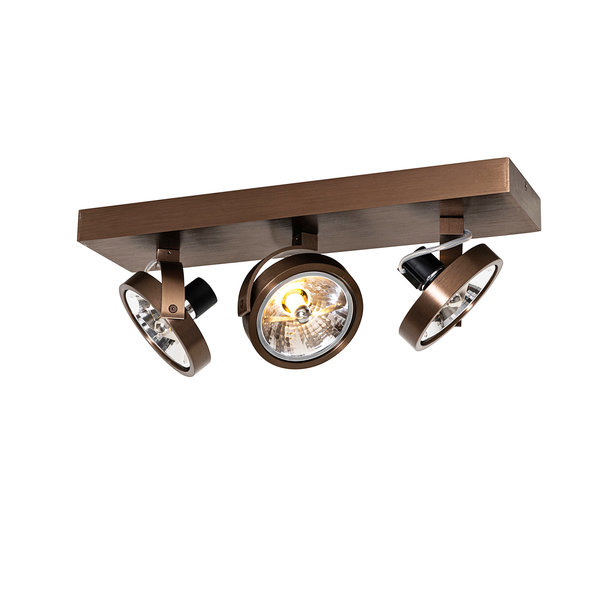 spot design bronze foncé orientable 3 lumières - go