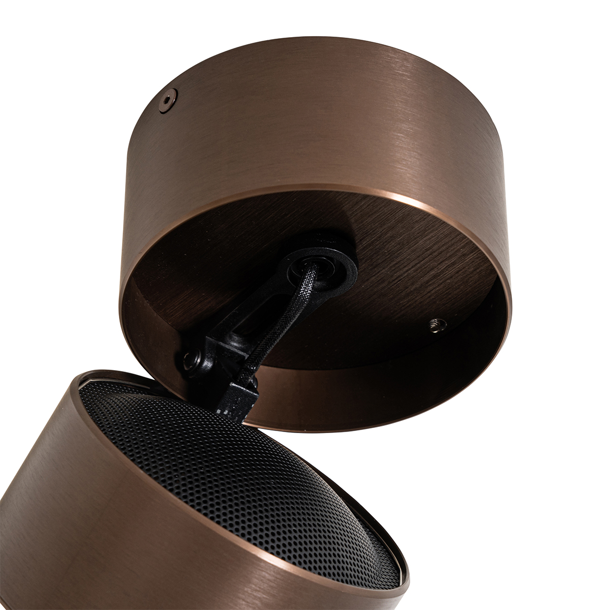 spot moderne bronze foncé rond orientable - go nine