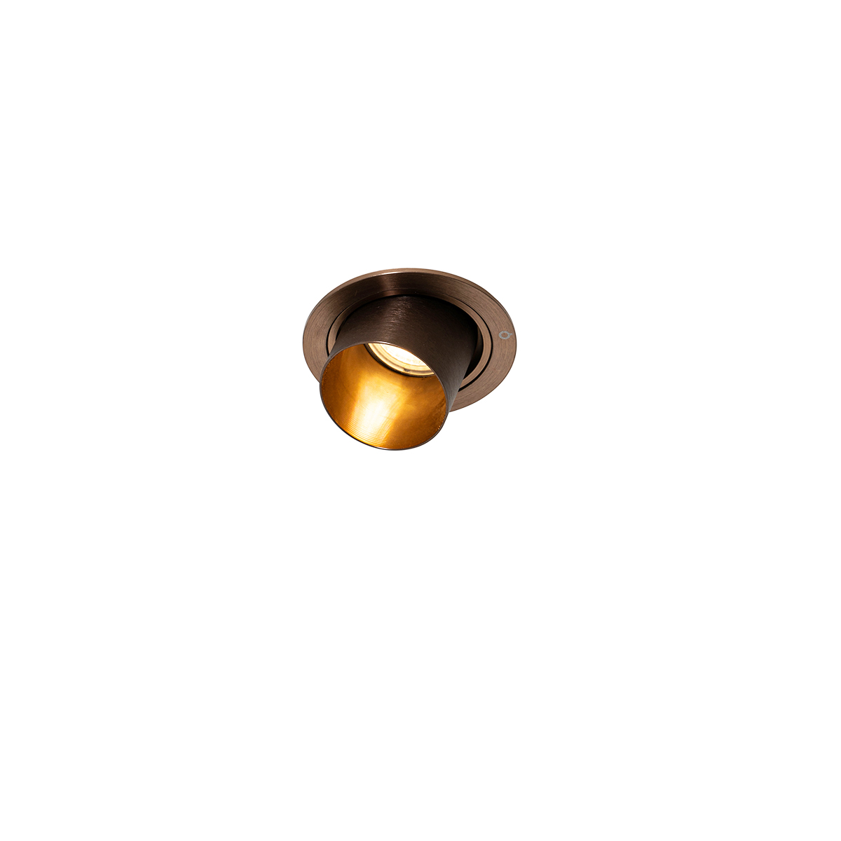 Levně Moderní vestavné bodové svítidlo tmavě bronzové kulaté sklopné - Installa